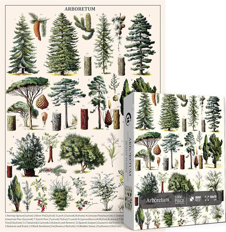 Amazon | ビンテージ植物パズル 大人用 1000ピース ツリー
