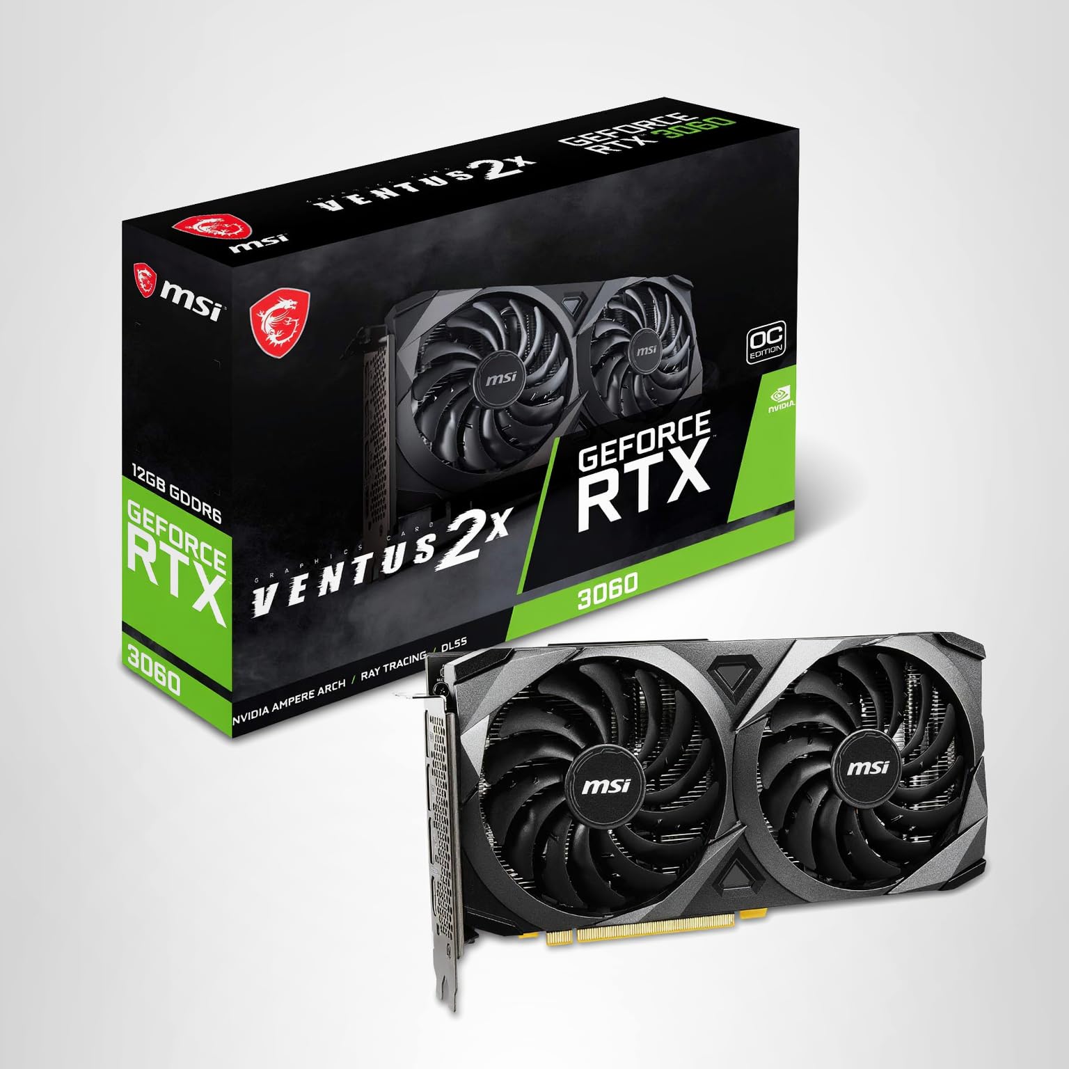 MSI Gaming GeForce RTX 3060 12GB 15 Gbps GDRR6 192-Bit HDMI/DP PCIe 4 Torx Twin Fan Ampere OC Graphics Card