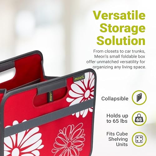 Miniatura 10 de meori Caja plegable magenta pequeña, estante plegable de medianoche, para organizar y transportar hasta 65 libras, morado, 1 paquete (A100034)