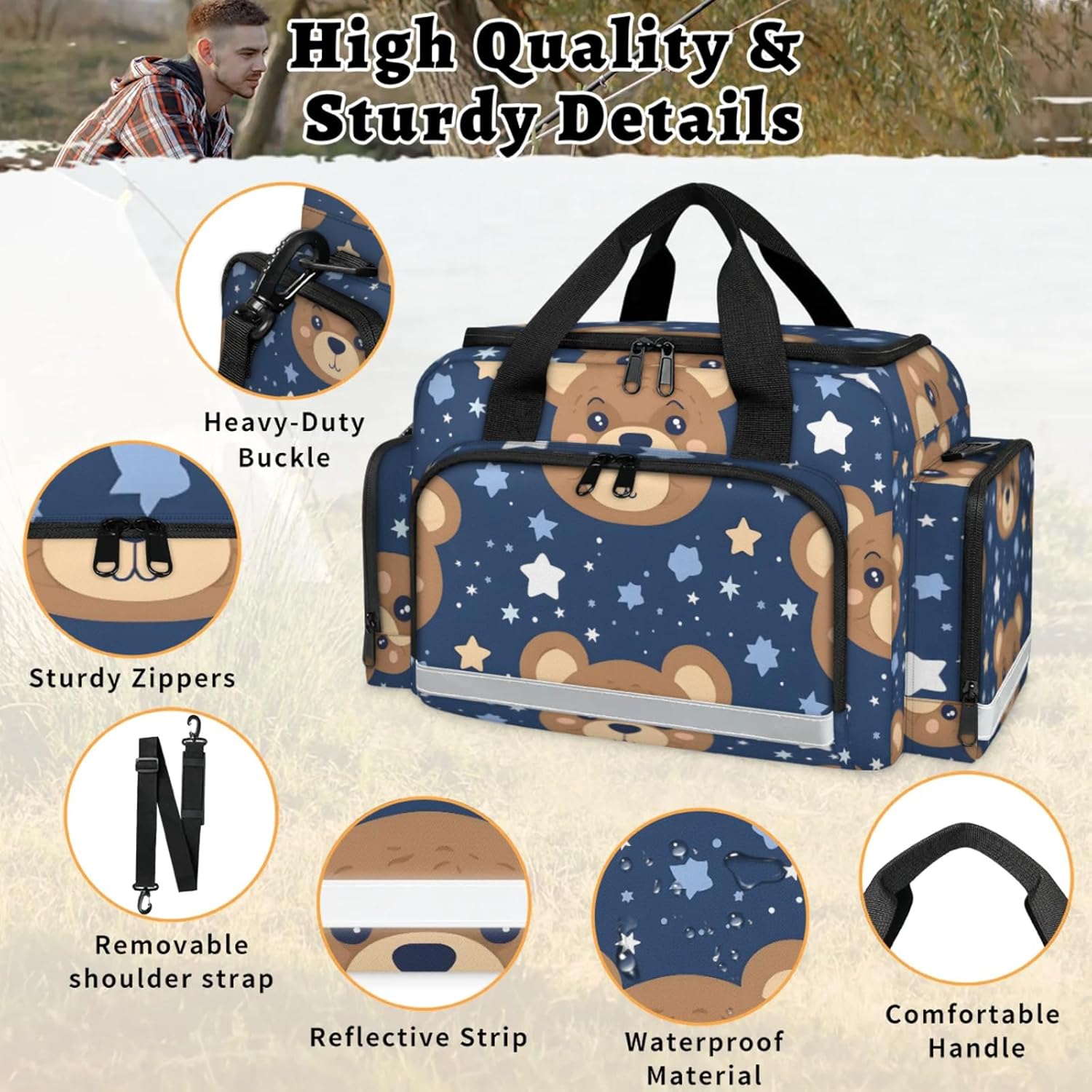 First Aid Bags Empty, Star Bears Emergency Bag First Aid Kit Multiple Compartment Kit Carrier On Call Trauma Bag for Paramedics Emergency Medical Supplies Kit