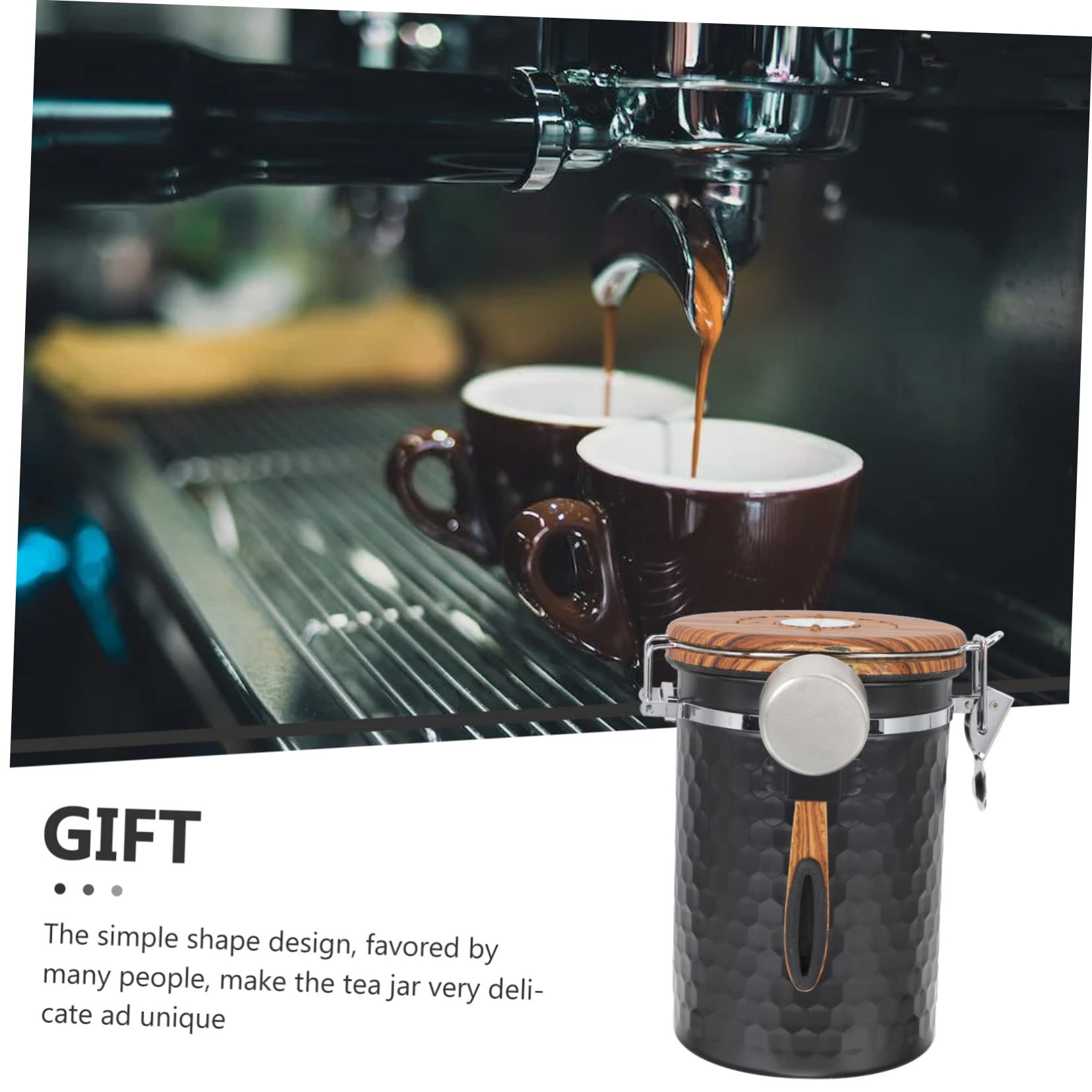 Alipis Barattolo Porta Caffe Ermetico 1, 8 in Acciaio Inossidabile