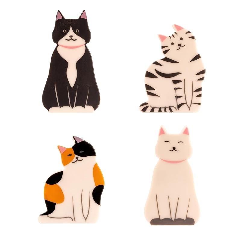 Clips para Fechar Sacos em Formato de Gato Kikkerland, Conjunto com 4