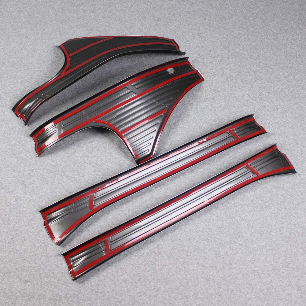 Beautost Fit for Subaru Forester 2026 2025 2024 2023 2022 2021 2020 2019 Door Sill Scuff Plate Guard Cover Trims Stainless Inside Door (Black)