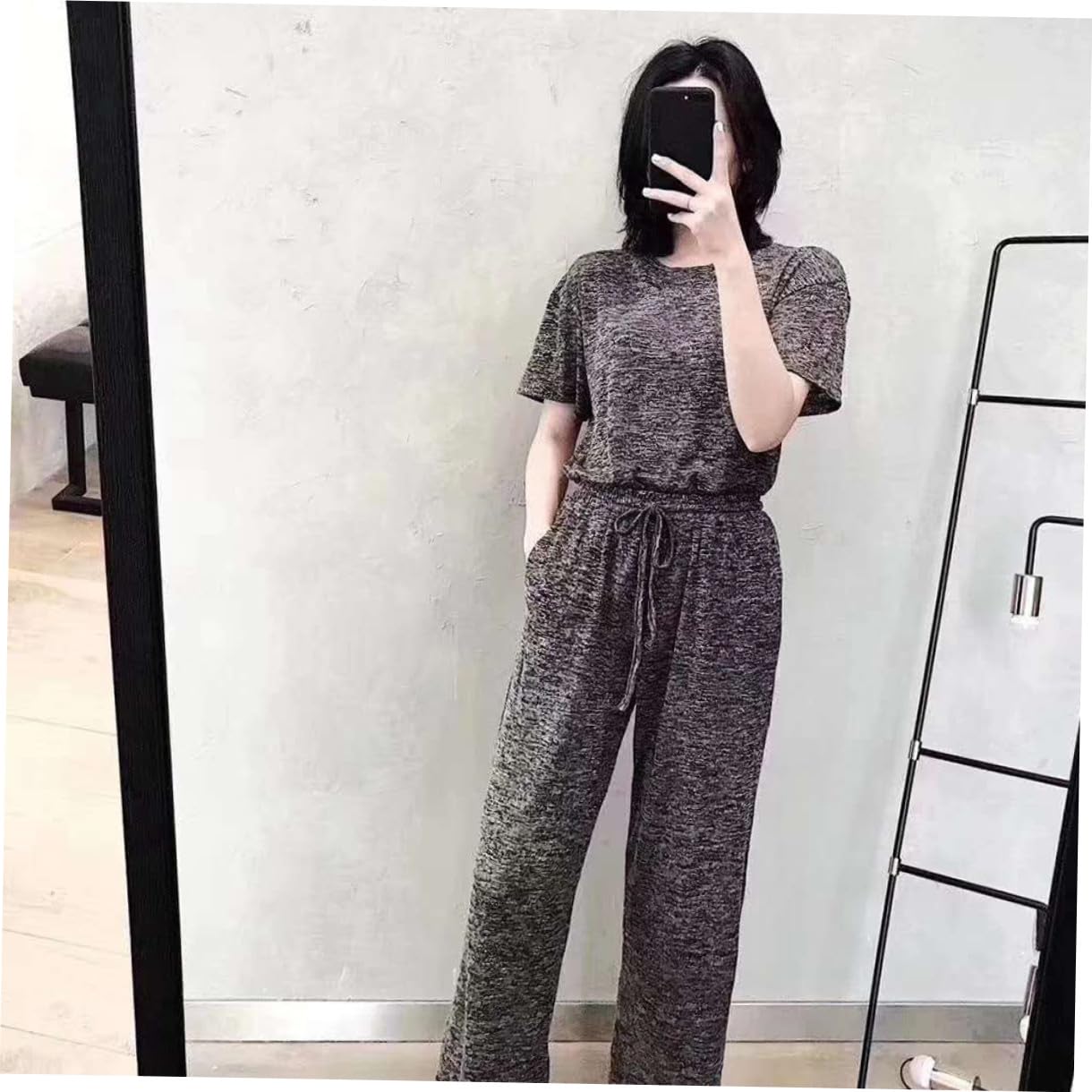 LIFKOME Survêtement 3 Pièces Femme Coton Respirant pour Vêtements de Détente et Jogging