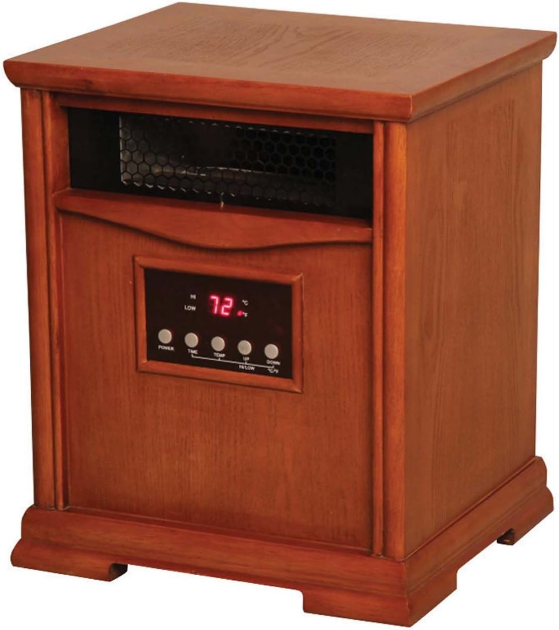 Lifesmart Infrared Quartz Heater Oak Finish Home