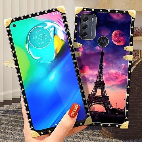 Miniatura 6 de DAIZAG Funda compatible con Moto G Pure de la Torre Eiffel Nightfall G Pure para niñas, diseño de esquinas reforzadas totalmente protegidas, funda