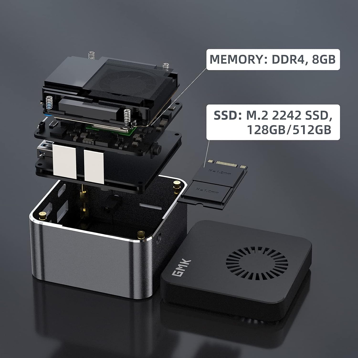 Amazing 🔥 Mini PC, gmk NucBox Windows 10(64-bit) Intel J4125 Mini Computer with HDMI, 4K HD Micro PC, 8GB DDR4 128GB, Dual Band Wi-Fi, Bluetooth 4.2 (8GB+128GB SSD)