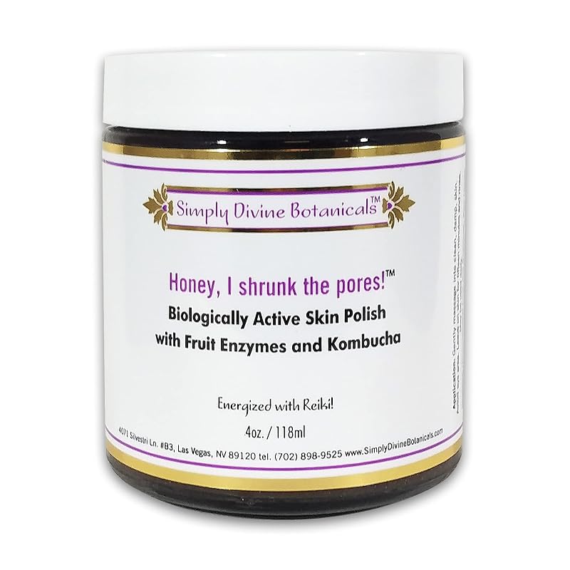 Polidor facial com mel, enzimas de frutas e extratos botânicos Simply Divine Botanicals, 113 g