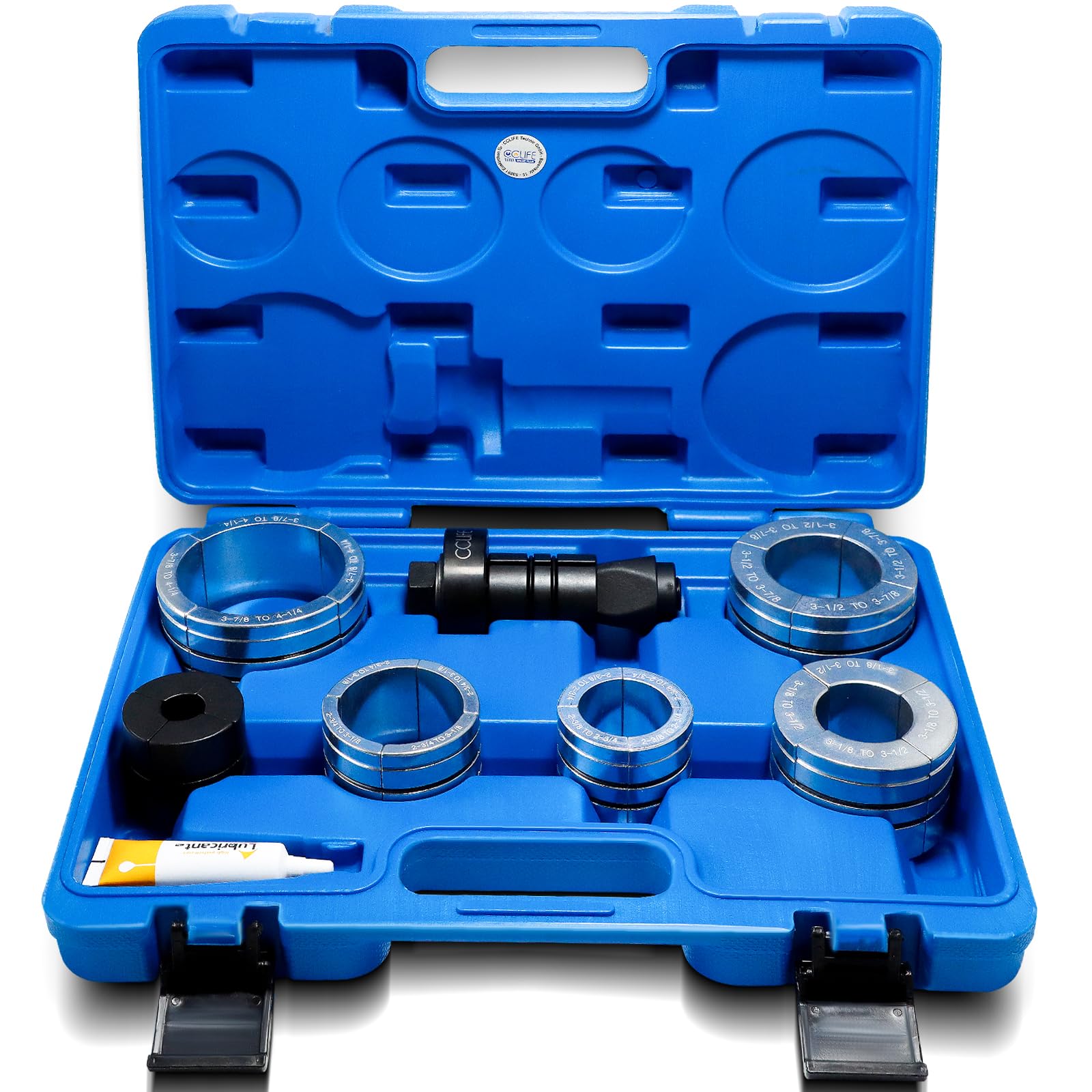 CCLIFE Auspuffrohr-Expander 7-TLG 1-5/8" bis 4-1/4" Zoll Professional Rohrspreizer für Endrohre, Schalldämpfer und Automotive Anwendungen
