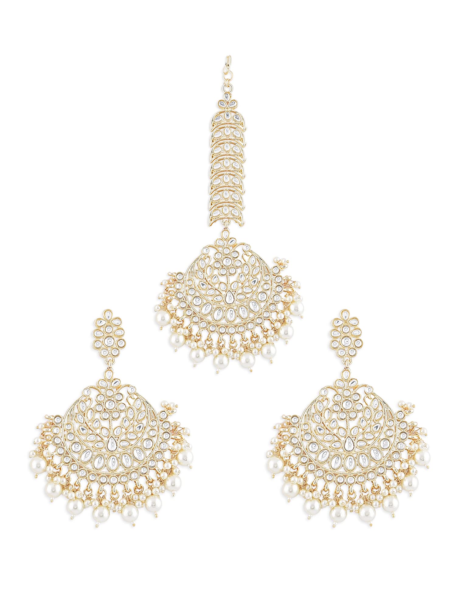See full amazon price history chart for ZAVERI PEARLS Gold Tone Traditional Kundan Earring & Maangtikka Set For Women-ZPFK11432 ZAVERI PEARLS Gold Tone Traditional Kundan Earring & Maangtikka Set For Women-ZPFK11432 (B09M86YQXQ) Amazon Price History, Amazon Price Tracker