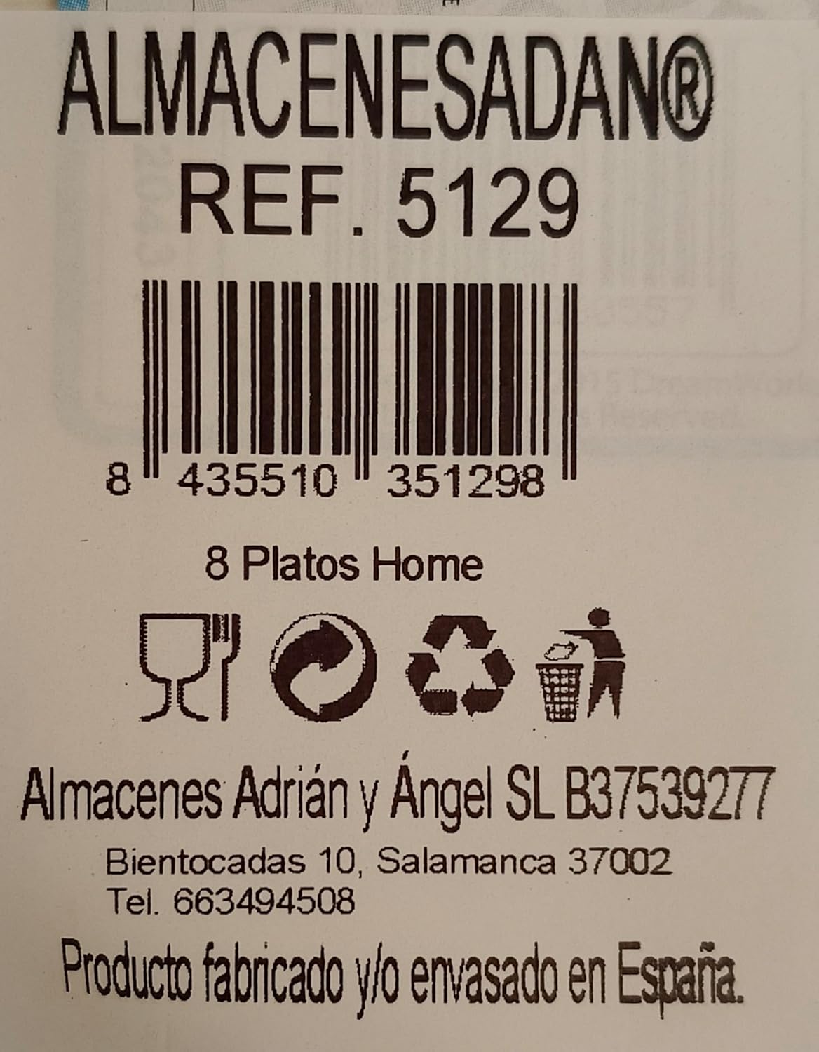 5129 Birthday Party Pack of 8 Paper Plates 23cm Licensed (Home)