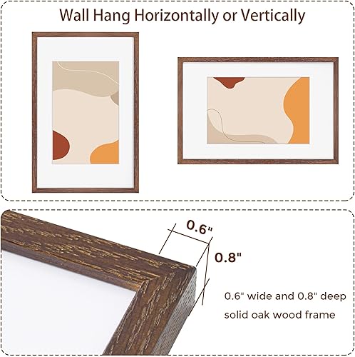 Miniatura 5 de Portarretratos de madera de roble de 11 x 17 pulgadas, marco de madera de 3, 11 x 17 pulgadas, marco de madera mate a 8 x 12, 11 x 17 pulgadas,