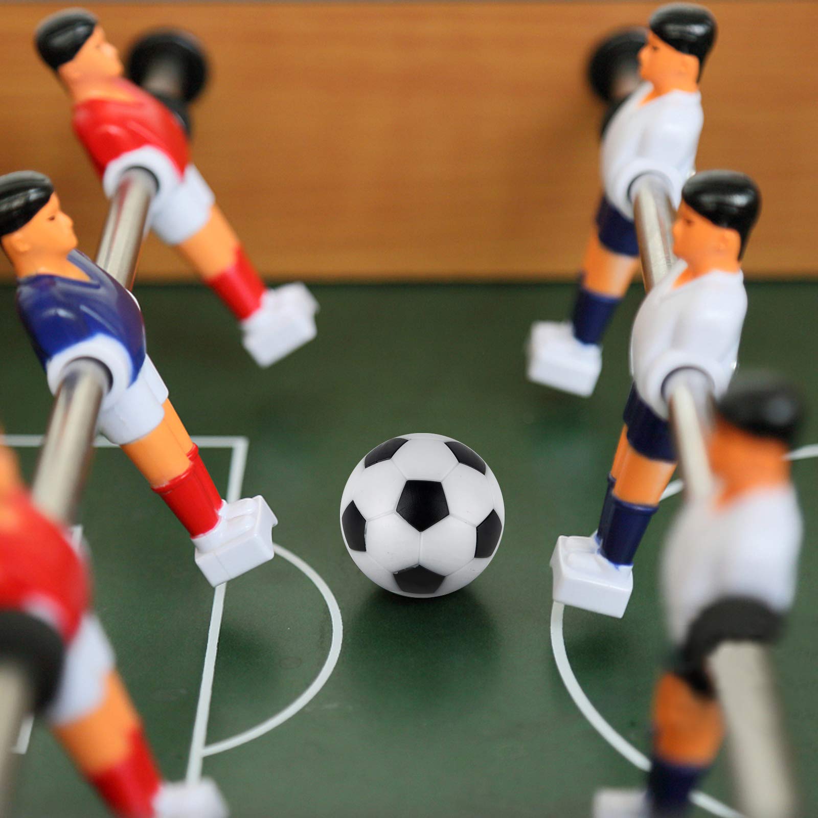 12 pelotas de futbol de 1.41 pulgadas (1.417 in), pelotas de repuesto de fútbol de mesa, multicolor, oficiales, con una bolsa de cordón negro (12 colores mezclados) 6