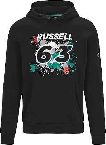Mercedes Benz AMG Petronas F1 Mens George Russell #63 Hoodie - Black