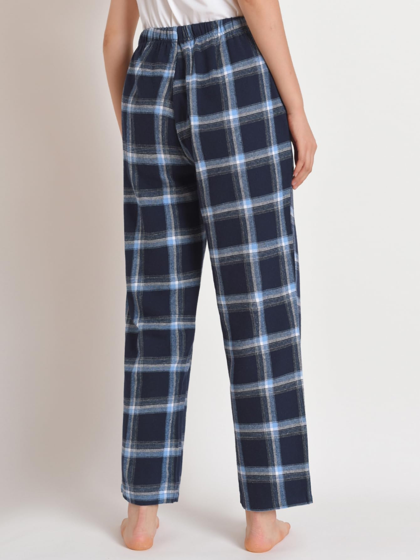 Latuza Damen Petite Baumwolle Loungehose Flanell Pyjamahose mit Taschen
