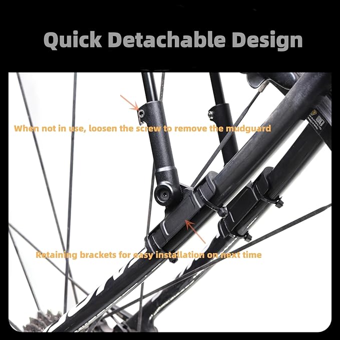 Guardabarros Ajustable para Bicicleta de Carretera y Montaña miniatura 4