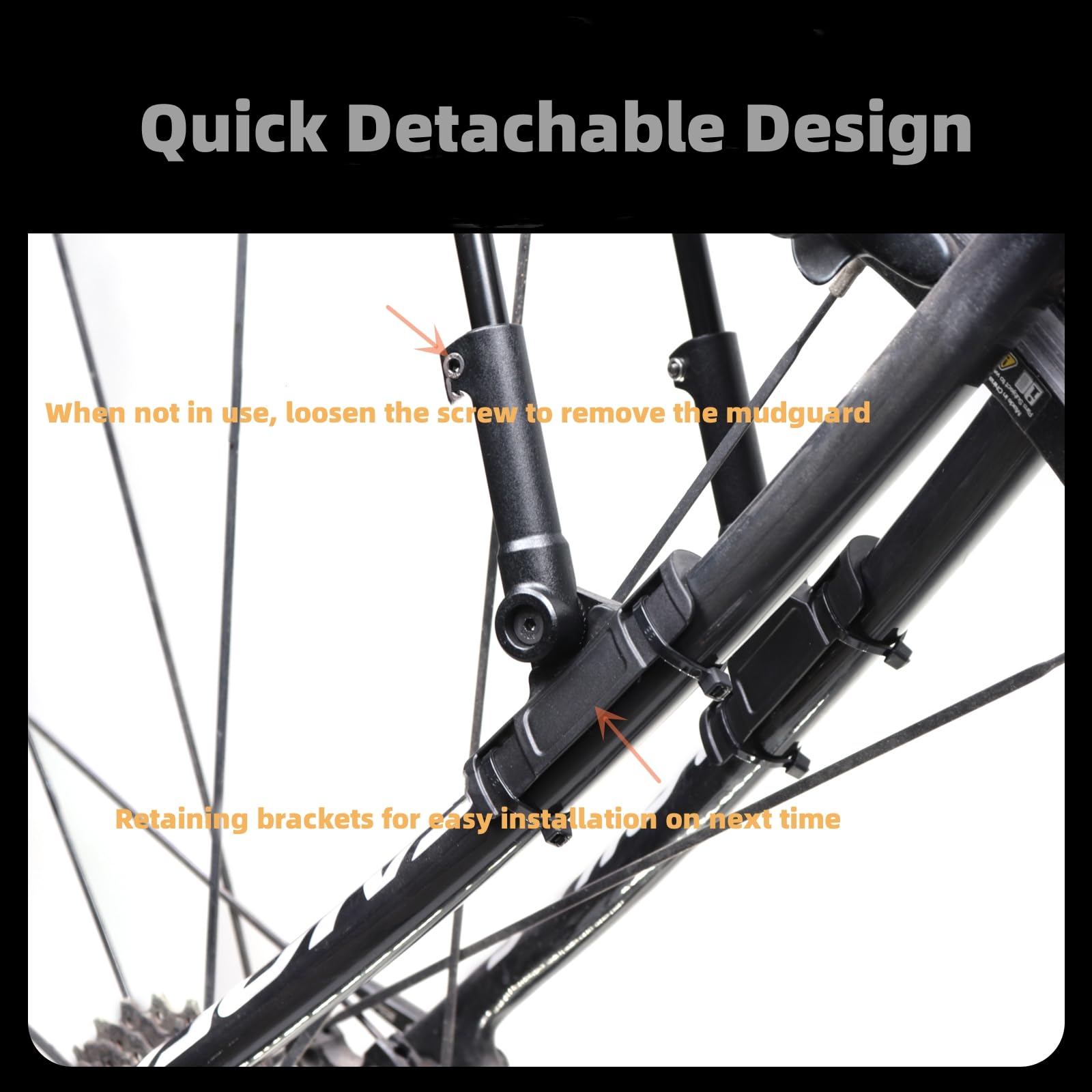 NELboNs Bike Fender Adjustable for Road Mountain Bikes Quick Release Extended Bicycle Tire Rear Mud Guard Full Cover Thicken Widen Rear Wheel Bike Fender - Image 4