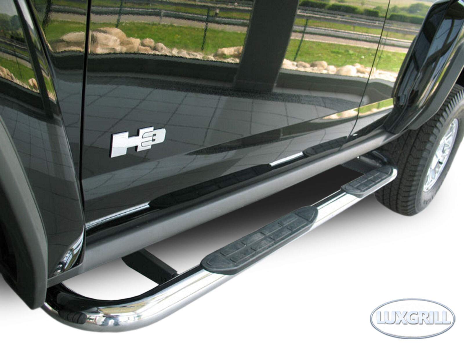 J&J Automotive Marche-Pieds Latéraux pour Hummer H3 2005-2010, Tubes de Protection, Lot de 2 Pcs (Gauche et Droite), Kit de Fixation Inclus