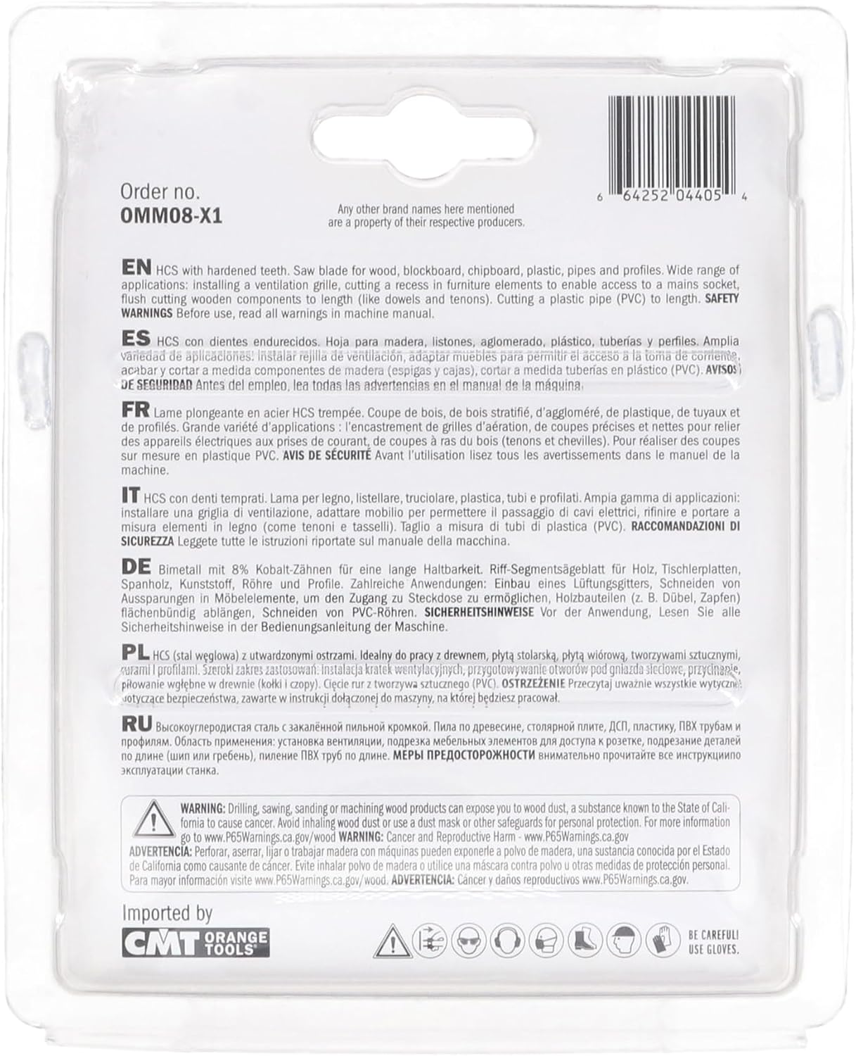 CMT OMM08-X1 Radial Saw Blade for Wood Quick Release Oscillator Multicutter