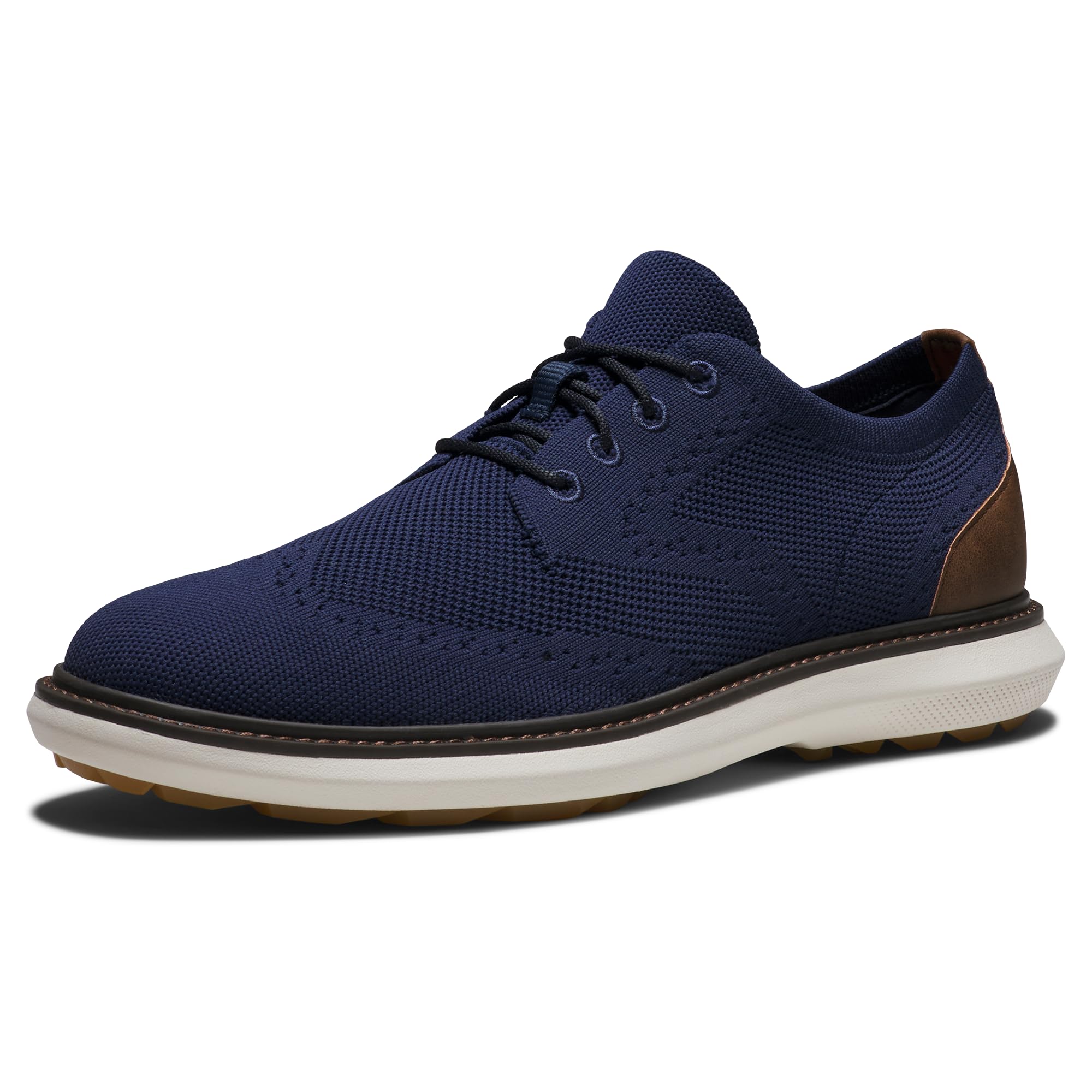 FootJoy Men's Traditions Knit Golf Shoe, Navy/Navy/Tan, 12 Wide