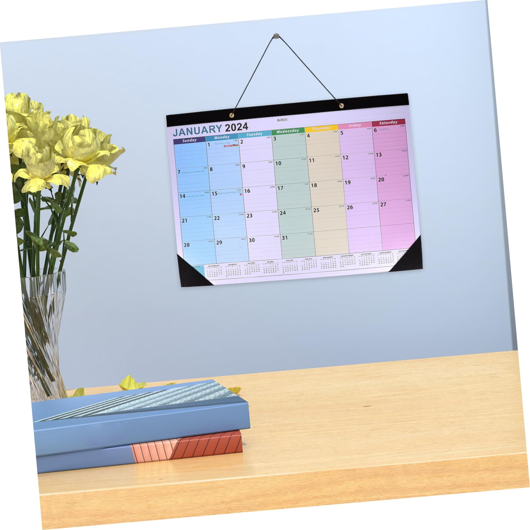 VILLCASE 5stücke Monatskalender Englischer Wandkalender Mit Monaten Countdown- Für Zuhause Büro Und Schule Einfach Zu Und Organisiert Ihre Termine