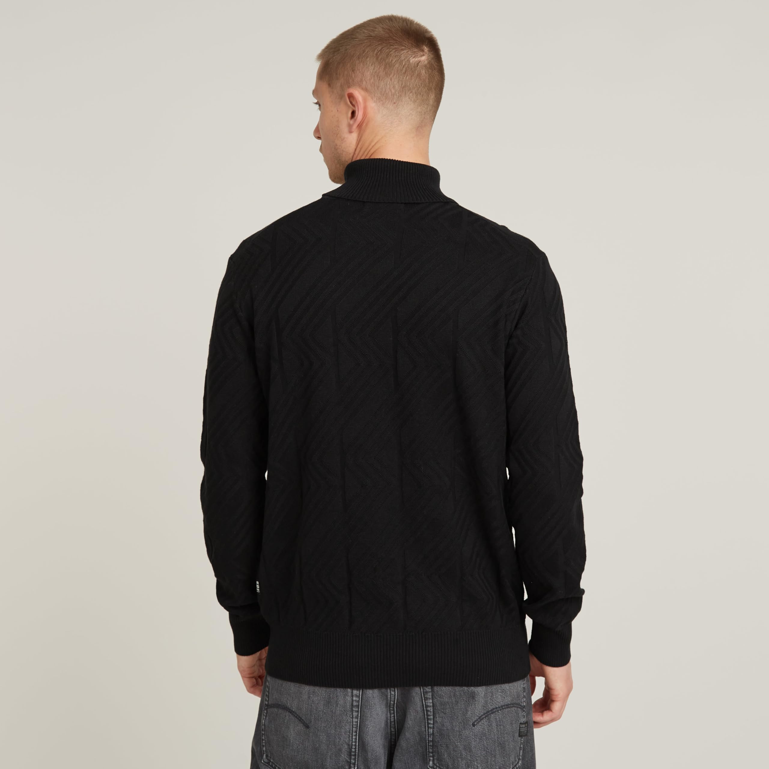 G-STAR RAW Bluza Mężczyźni Zig-zag Structure Turtle Knit