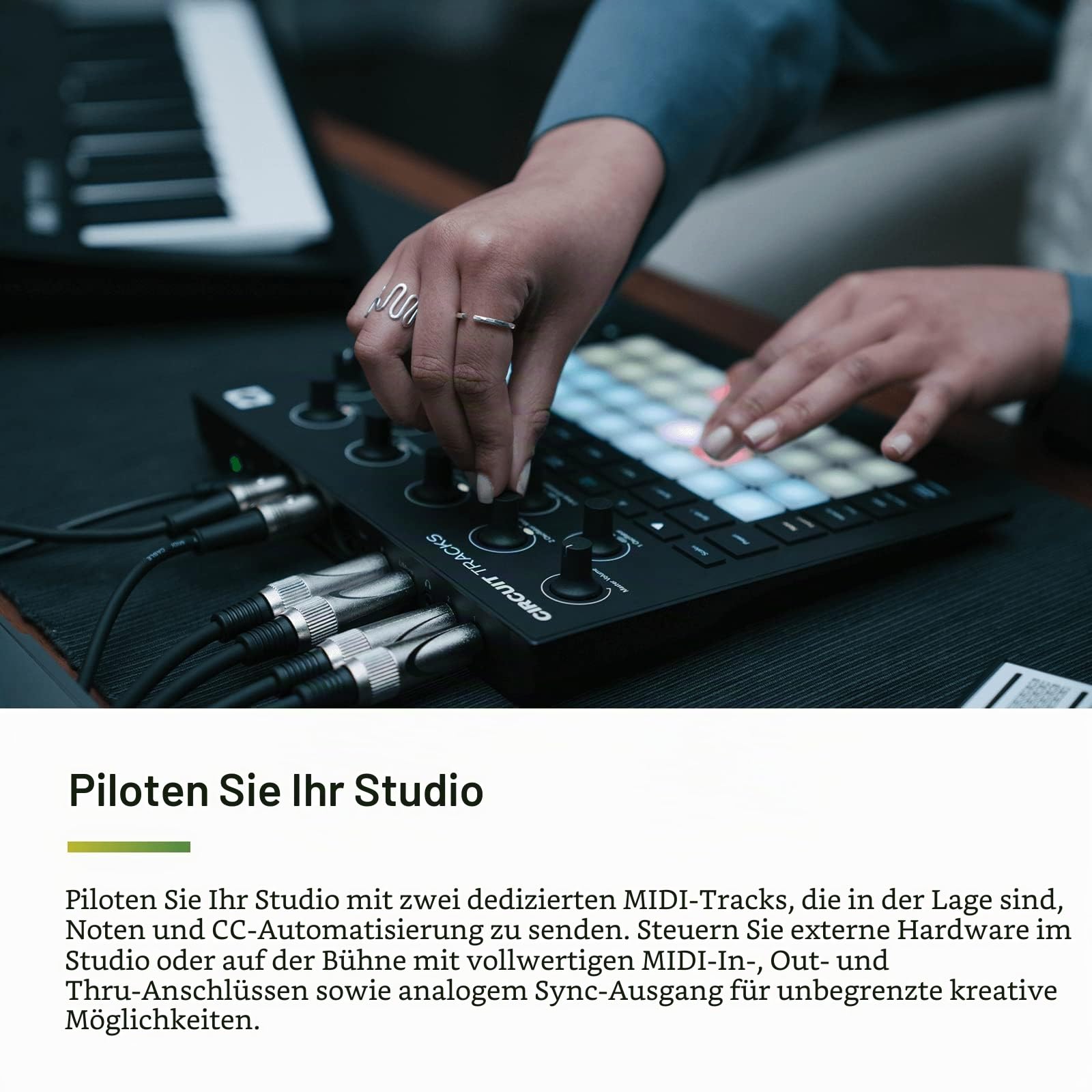 Novation Circuit Tracks: Groovebox-Sequenzer mit Synthesizer-, MIDI- und Drum-Spuren für die elektronische Musikproduktion.