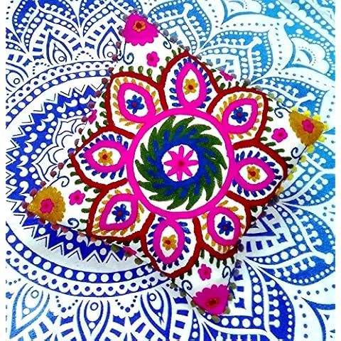 Funda de almohada bordada Traditional Jaipur Suzani Cover