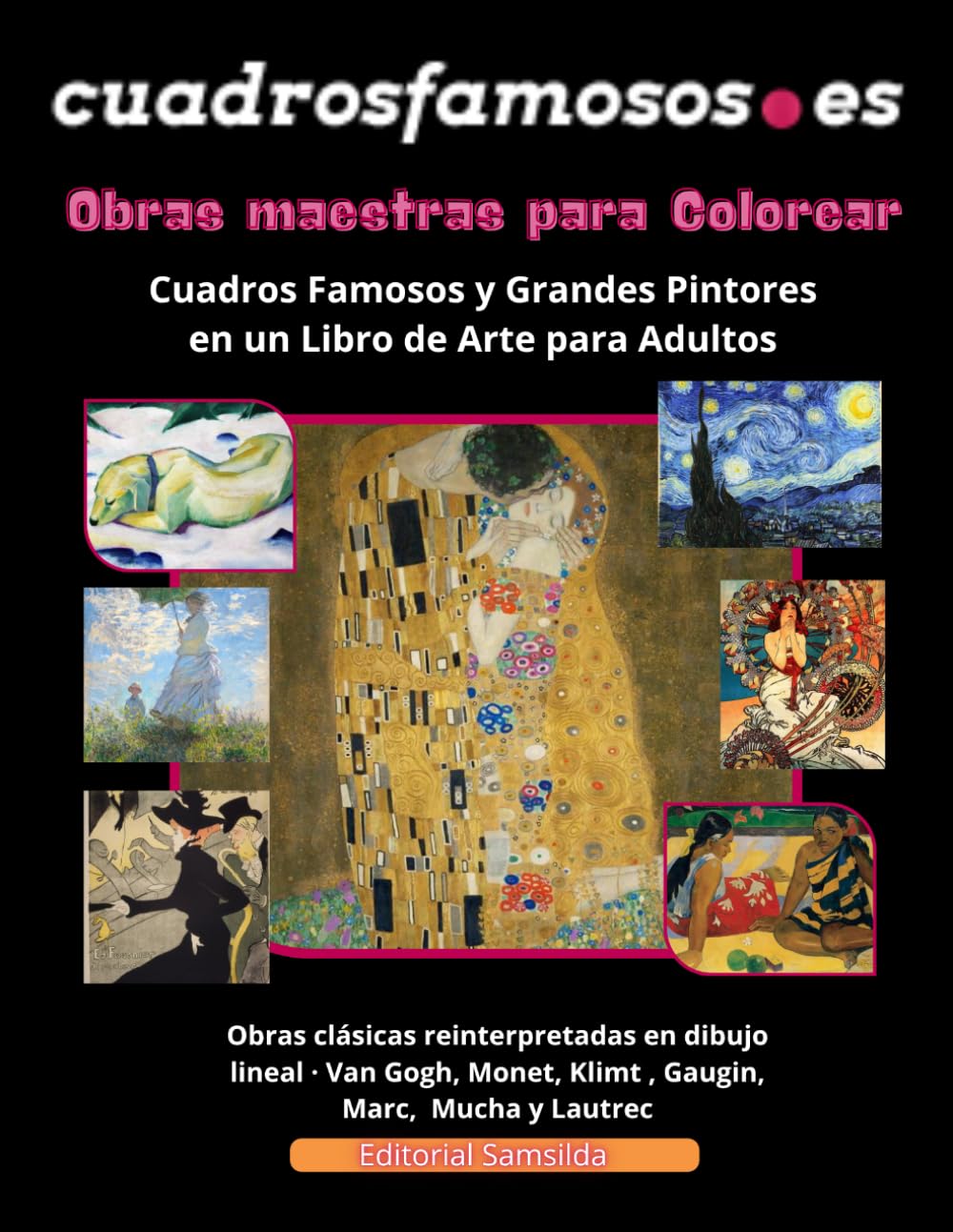 Livre de coloriage chefs-d'œuvre de Van Gogh et Monet à l'encre d'art