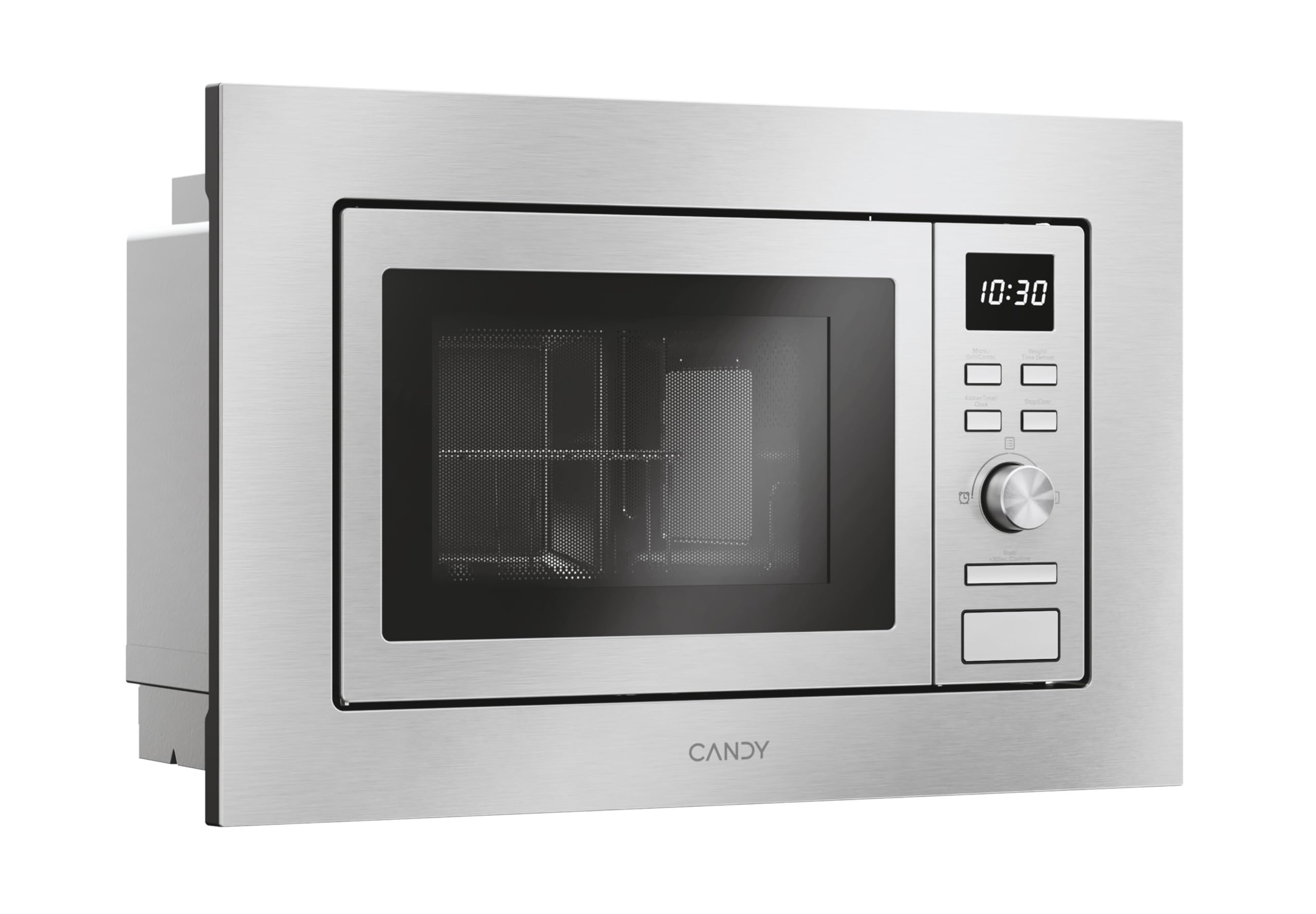 Candy Wave 600 Microonde da Incasso, 20 Litri, 7 programmi, 5 livelli di potenza, Grill, ricette su App hOn AxLxP 38,2x59,5x34,4 cm, Acciaio Inox - CA20FMW7NG