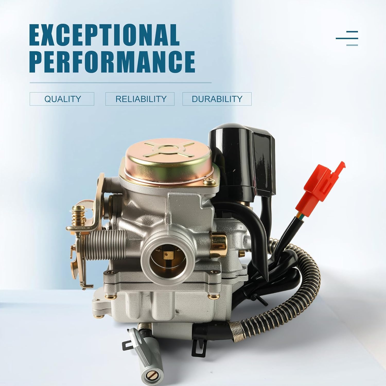 GY6 49CC 50CC Carburetor Compatible with Taotao Go Kart 4 Stroke 139QMB Scooter Moped PD18J Carb Engine with Intake Manifold