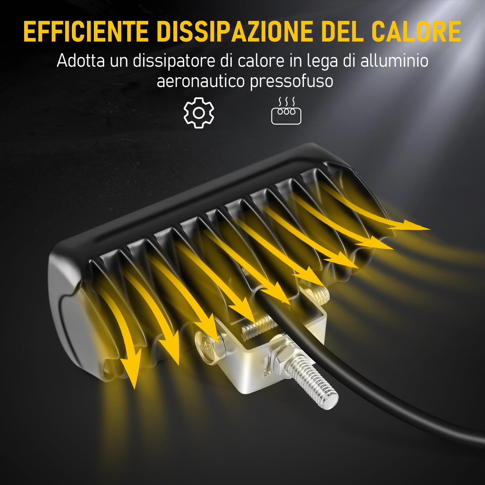 antom Faro da Lavoro LED 4X24W Mini barra led 12v luminosa faro 12v 24V IP67 impermeabile luce di retromarcia faro ausiliario auto per escavatore trattori trattori ATV camion