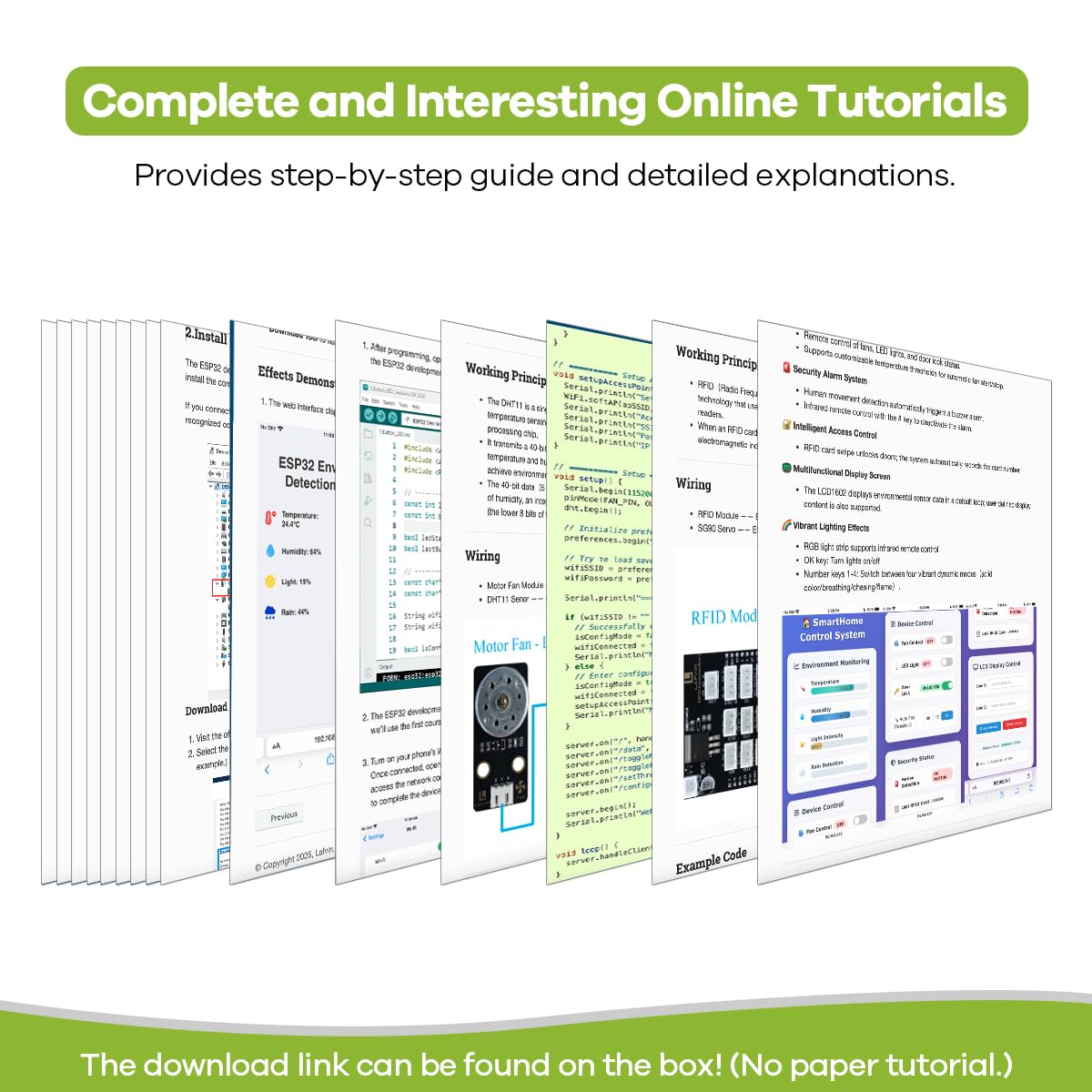 LAFVIN IoT Learning Kit per ESP32 con Tutorial, ESP32 Devkit, RFID, LCD1602 Compatibile con Arduino IDE
