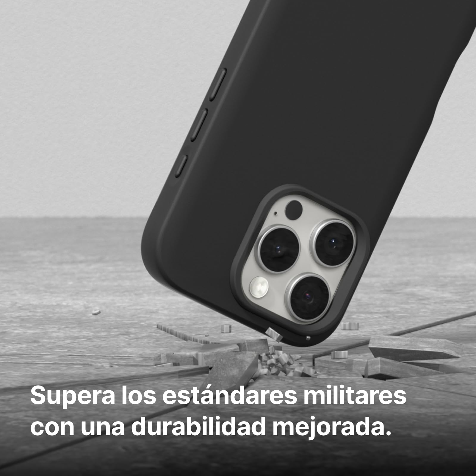 RhinoShield Funda SolidX para iPhone 16 | Protección militar anticaídas, absorción de impactos, esquinas reforzadas y diseño ligero y estilizado.