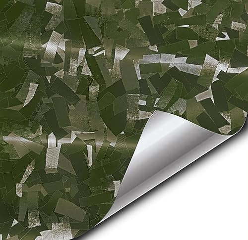 Miniatura 4 de VViViD+ - Rollo de envoltura de vinilo de carbono compuesto forjado (1 pie x 5 pies, verde militar)