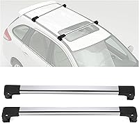 Vista 10 de KUAFU Barra transversal compatible con Mazda 5 2006-2017 Barras transversales con cerraduras antirrobo, riel de techo, bolsa de carga, Negro