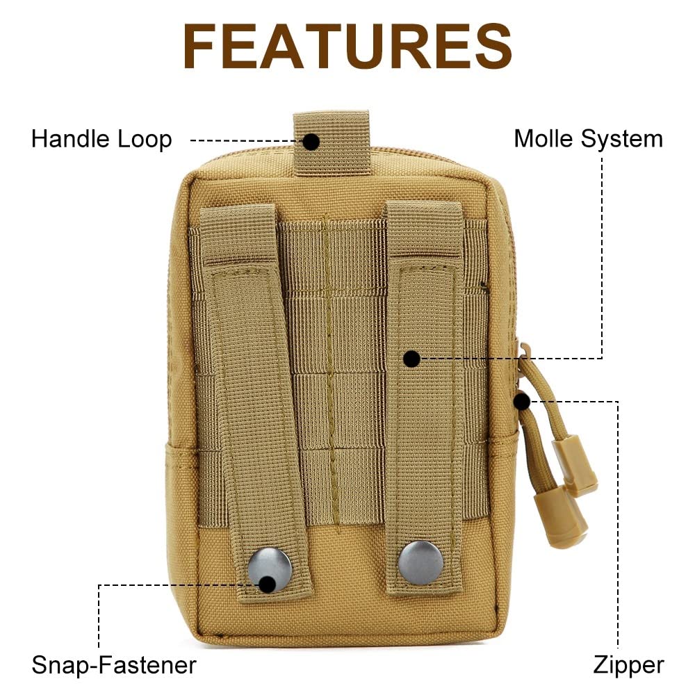 2 bolsas tácticas laterales para perro, bolsa de sillín de nailon 1000D Molle para arnés táctico para perro