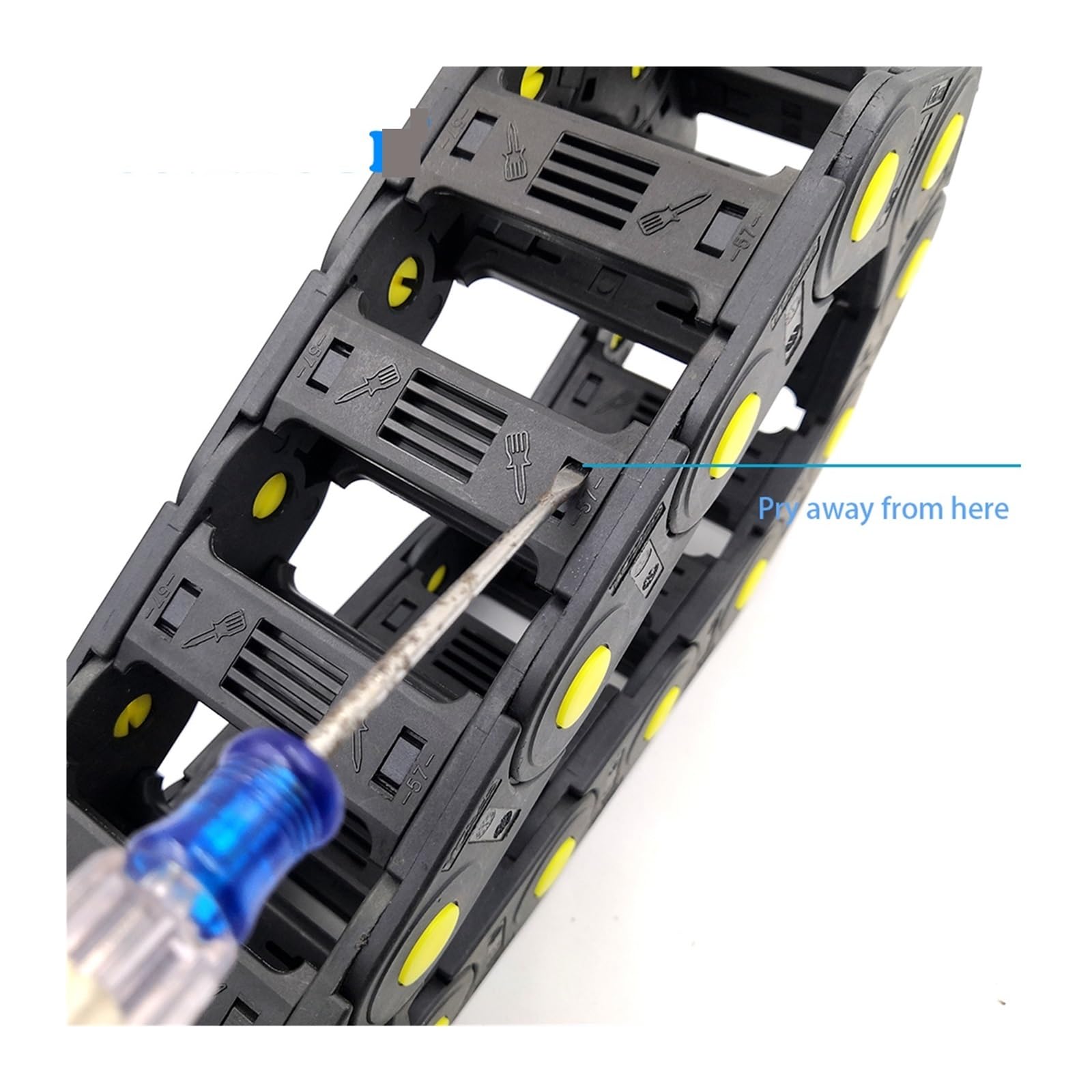 1 Meter 20x25mm Übertragungskabel Schleppkette Drahtträgerhalter mit Endverbindern Schleppleine for CNC-Fräsmaschine(R100)