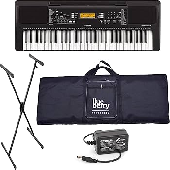Yamaha PSR-E363 Digital Keyboard (61 Keys) With Blueberry Cover