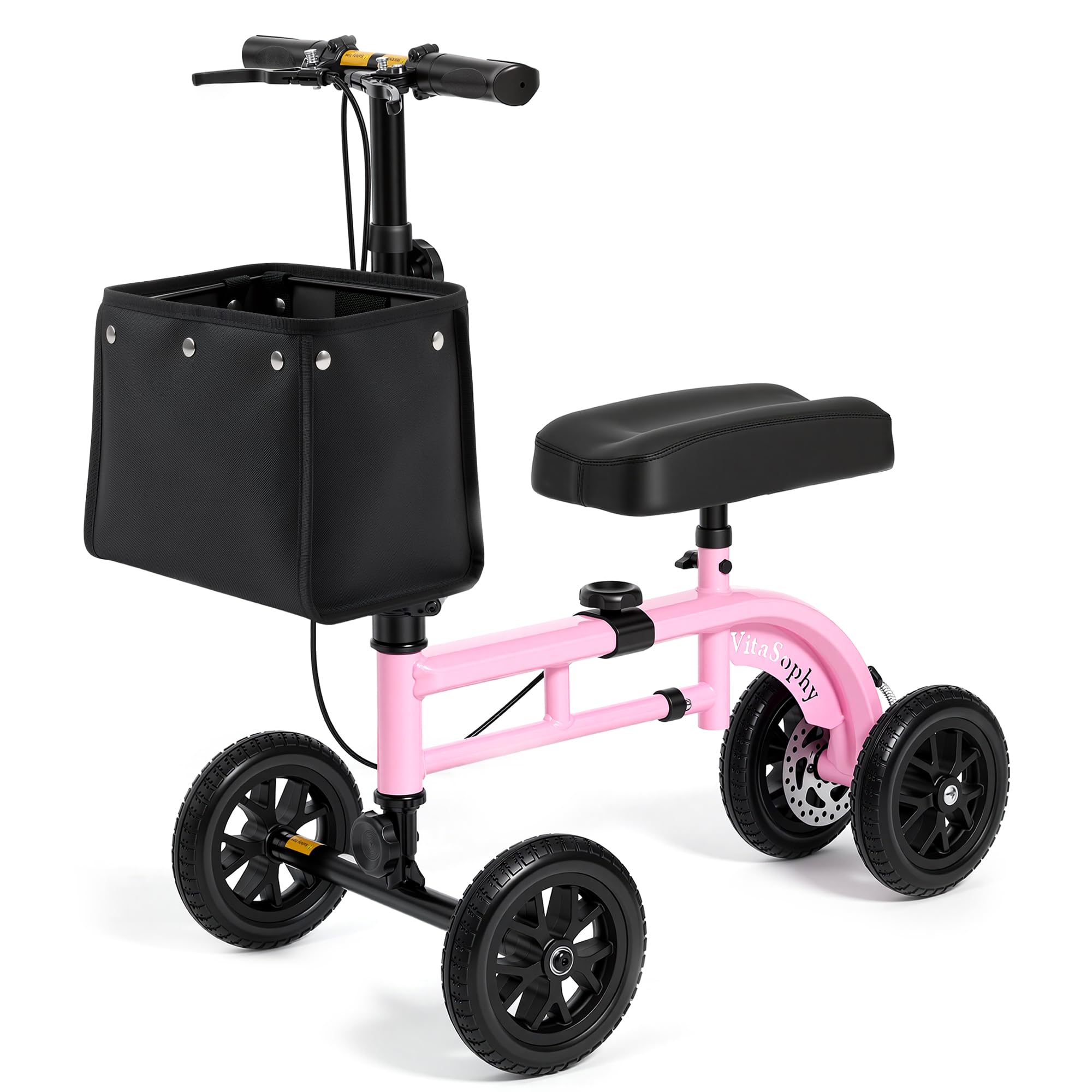 Photo 1 of VitaSophy All Terrain Knee Scooter for Adults for Foot Surgery, Pink