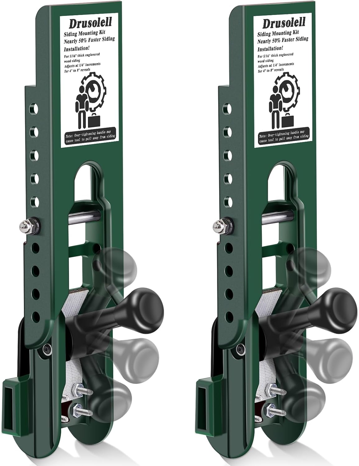 Siding Installation Tools, Siding Mounting Kit with Adjustable Reveals, Lap Siding Gauge Made of Polycarbonate Body (Red, 5/16 Inch)