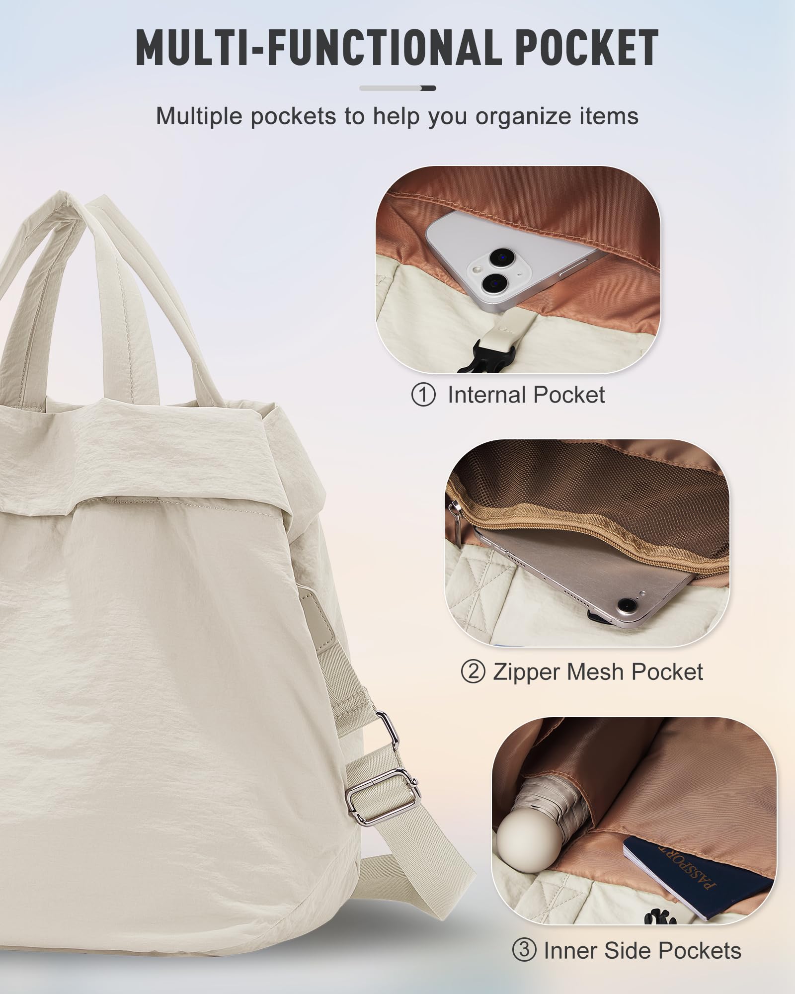 coofay Bolsa Deporte Mujer Bolso Mujer Bandolera Bolsos De Mujer Tote Bag Bolsa Gimnasio Bolso Shopper Mujer