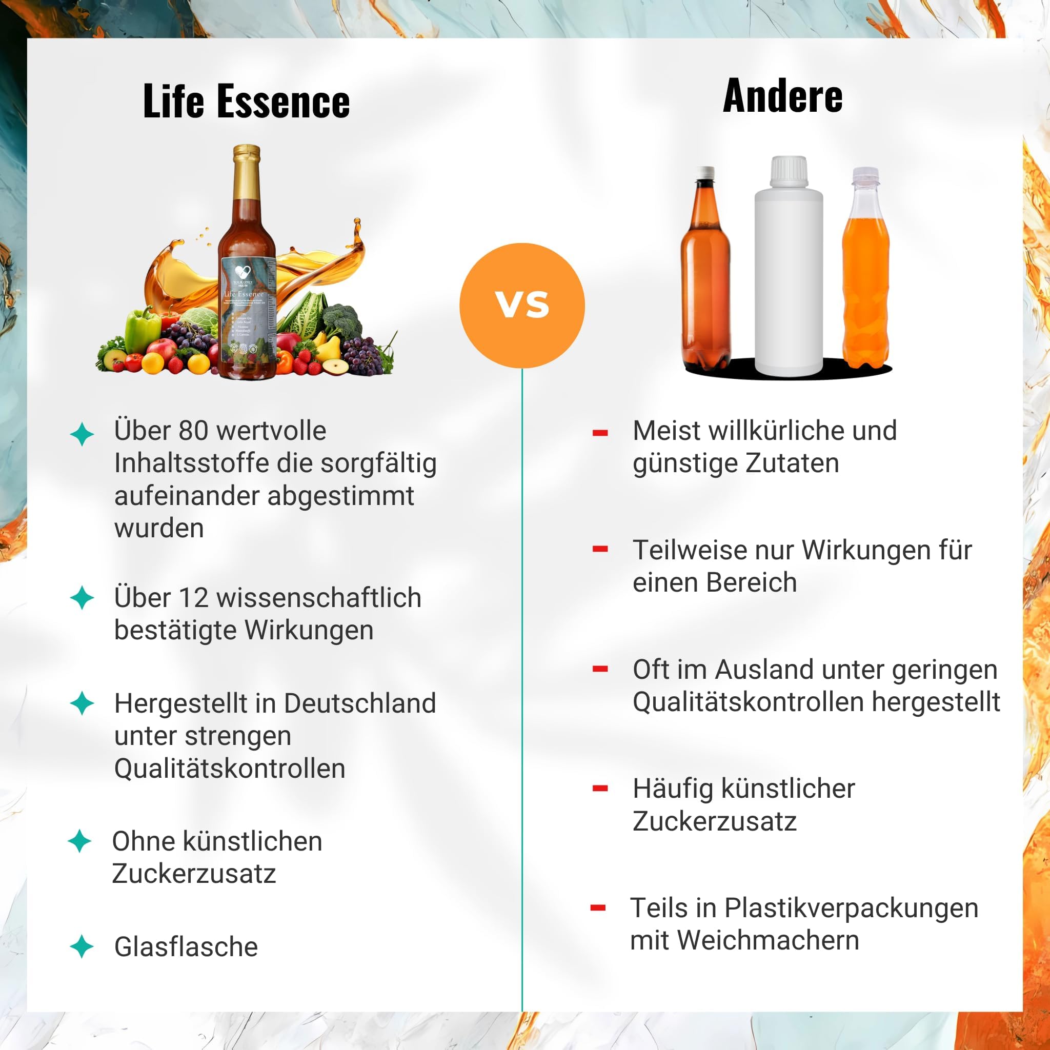 Mikronährstoffe Konzentrat flüssig – 3x 350ml (105 Portionen) | Ganzheitliches Multivitamin mit OPC, Coenzym Q10, Eisen & B-Komplex | Premium Zellschutz & Immunsystem von Life Essence
