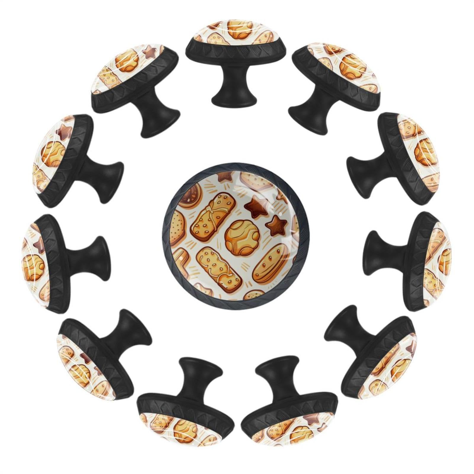 Boutons de tiroir en verre Sweet Cookies pour remplacer vos poignées de meuble usées