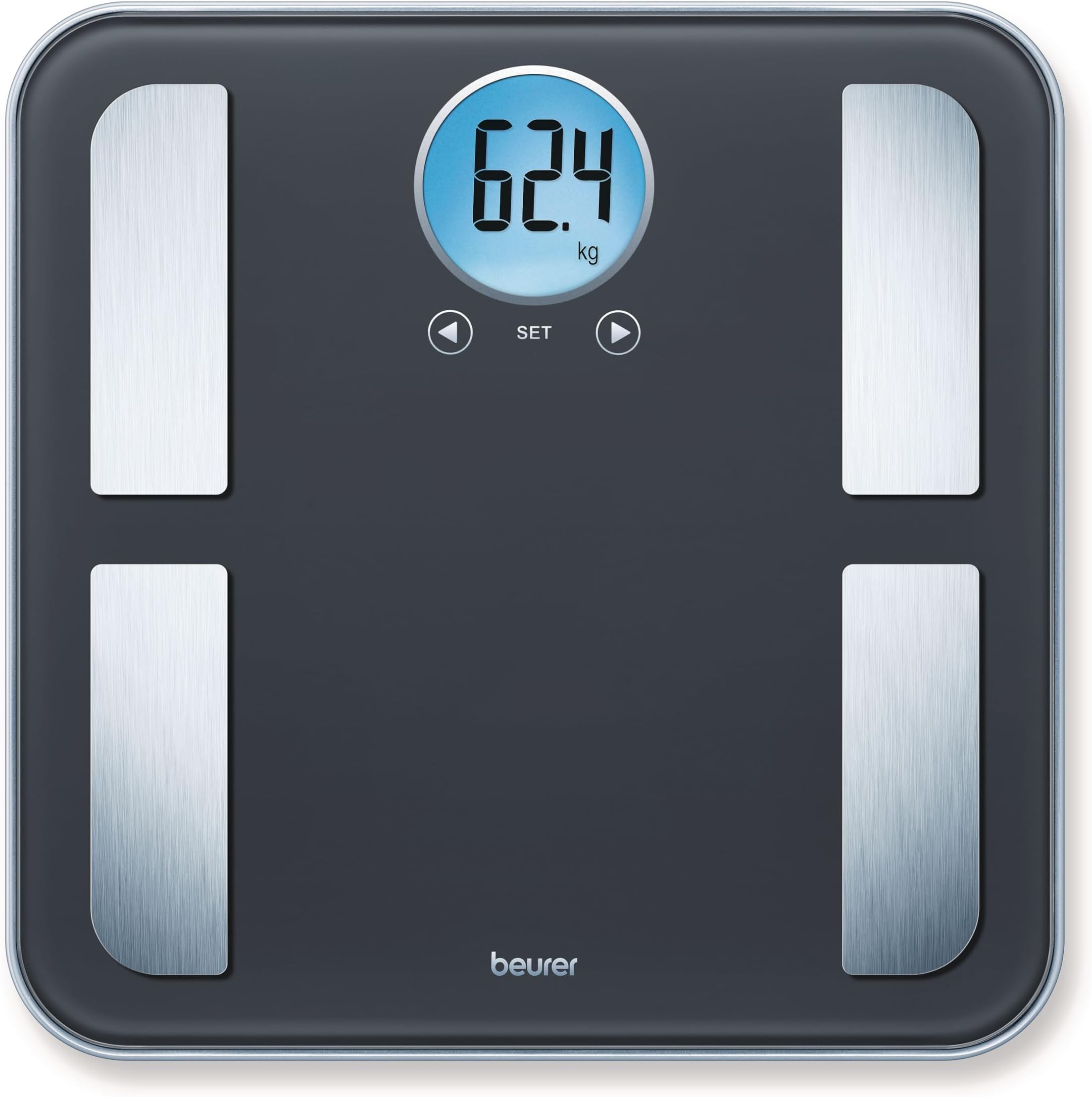 BEUrer Bf 195 Diagnostic Bathroom Scale - Black, 31 x 31 x 2,3 cm