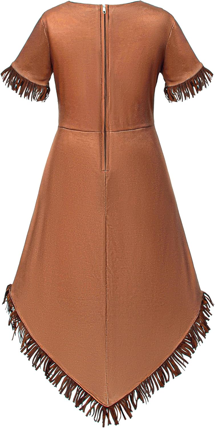 Native American Costume Girls Dress Indigenous American Indians Kids Cosplay 3-12 Years - Image 4