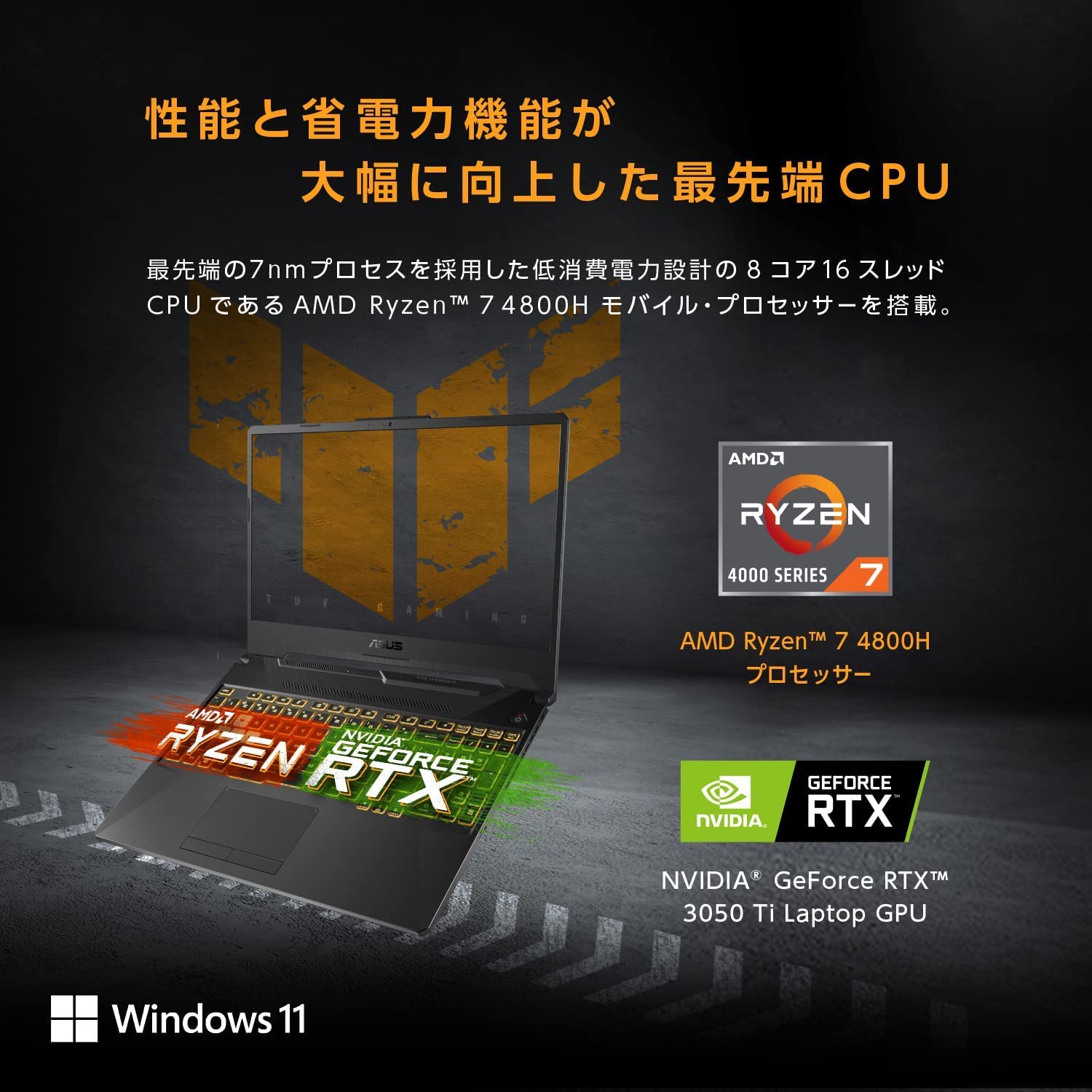 Amazon.co.jp: ASUS ゲーミングノートPC TUF Gaming A15 FA506IE (AMD 