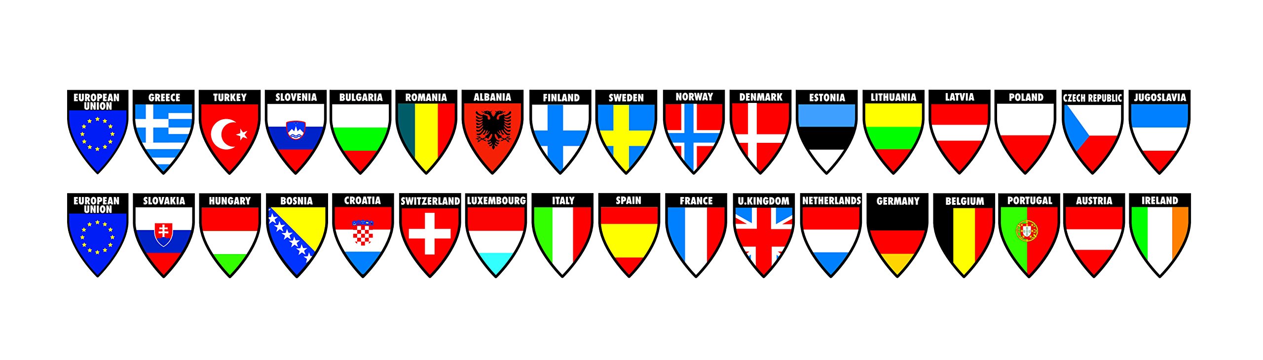 LAMPA 98119 Set 17 X Flags with Suction Cups