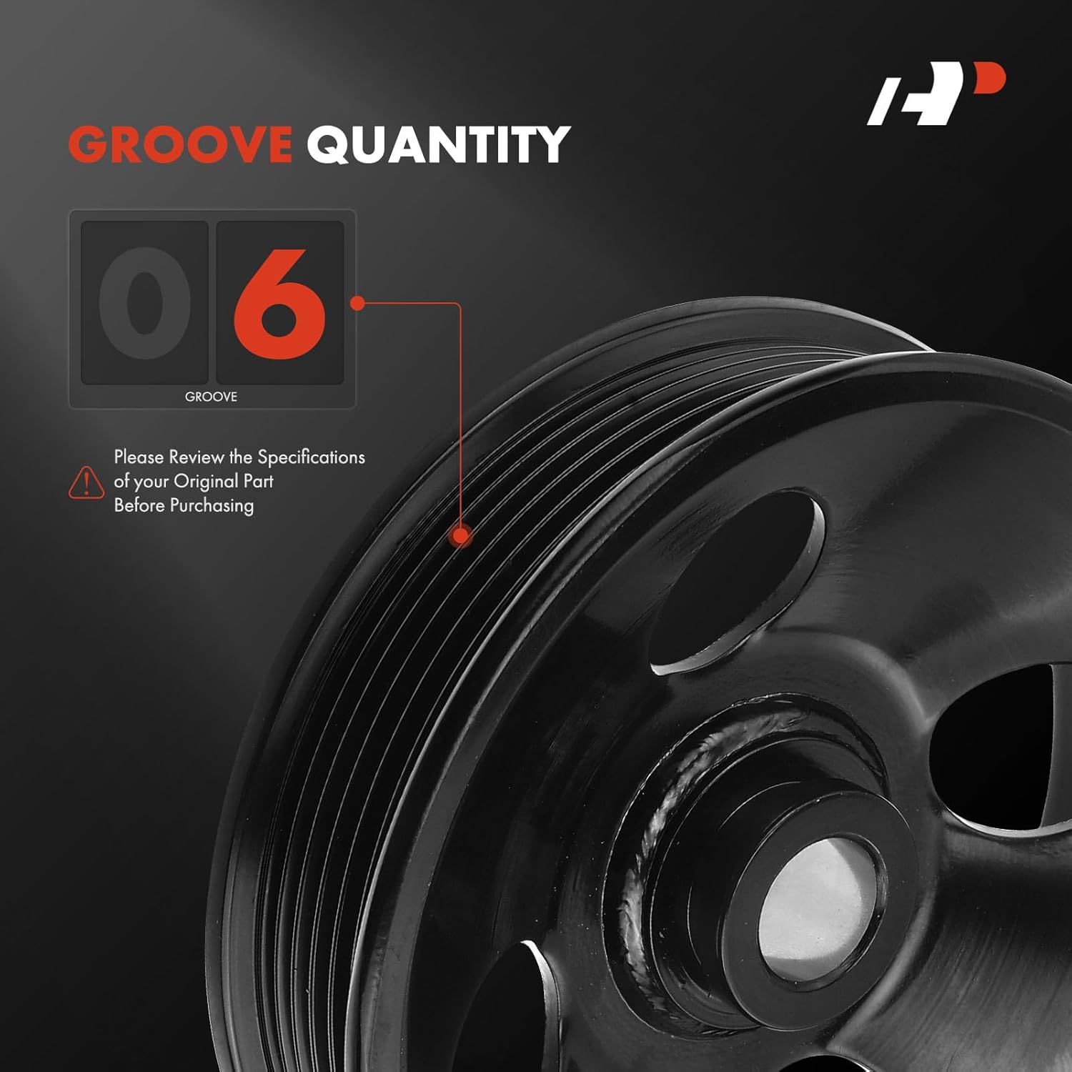 A-Premium Power Steering Pump Pulley Compatible with Chevrolet Equinox Impala Captiva Sport & GMC Terrain & Buick LaCrosse Allure & Cadillac SRX XTS, 3.0L 3.6L