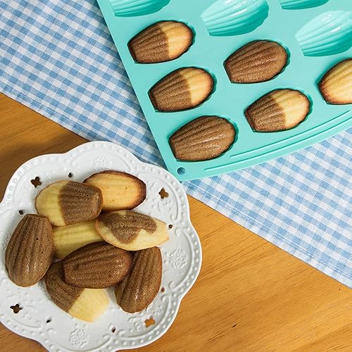 Miniatura 5 de Webake Madeleine - Molde de silicona para magdalenas de 18 cavidades para tartas pequeñas, dulces y galletas